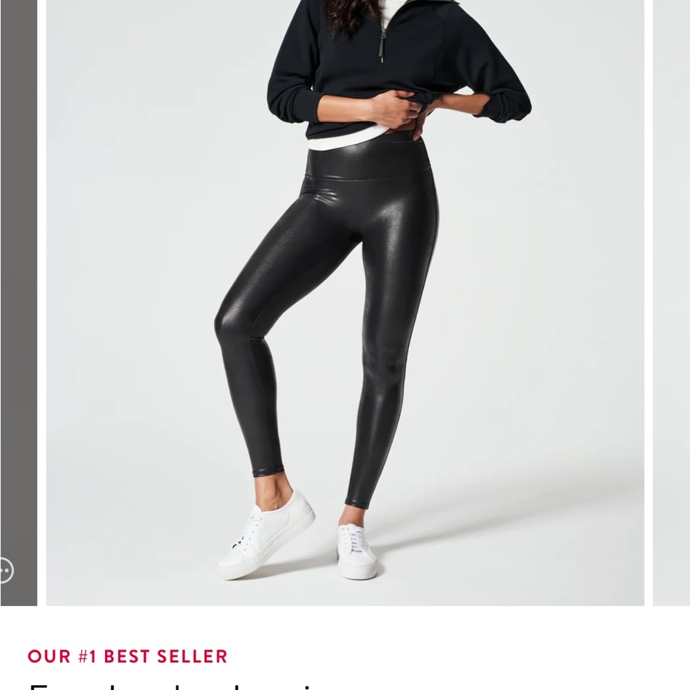 Spanx Faux Leather Leggings Medium